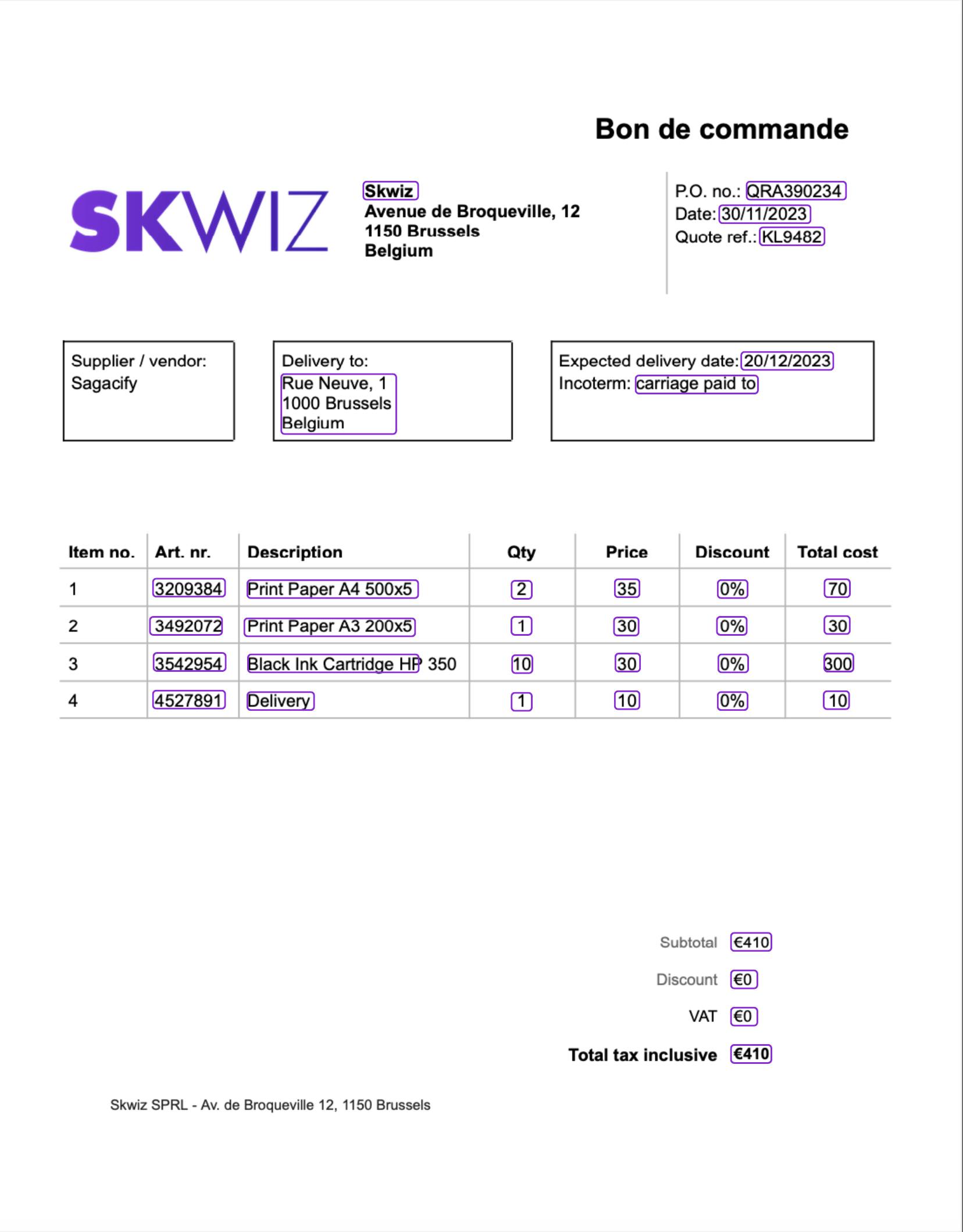 Purchase order